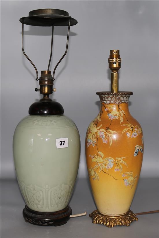 Two Oriental table lamps